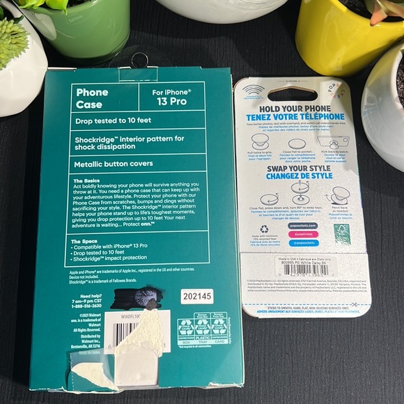 New with box damaged iPhone 13 Pro Case & Matching Pop Socket - Daisies - Picture 4 of 4